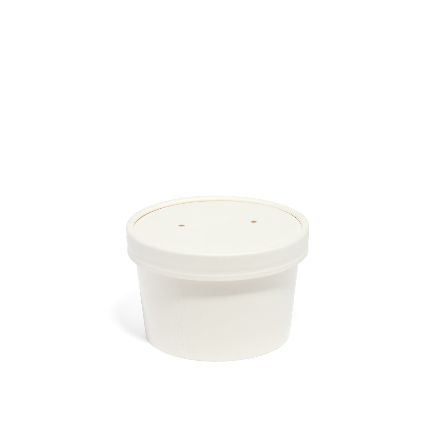 500x 8oz White Paper Food, Soup Container Bowl - Small Takeaway Pots / Tubs