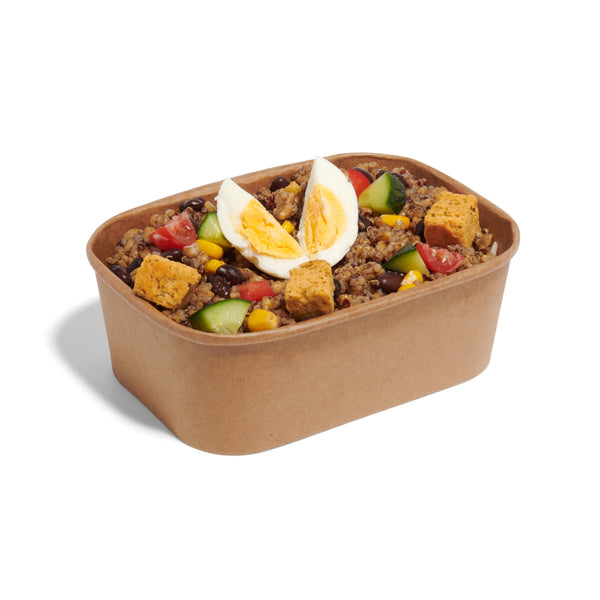 750ml Kraft Rectangular Paper Bowl - 300pk