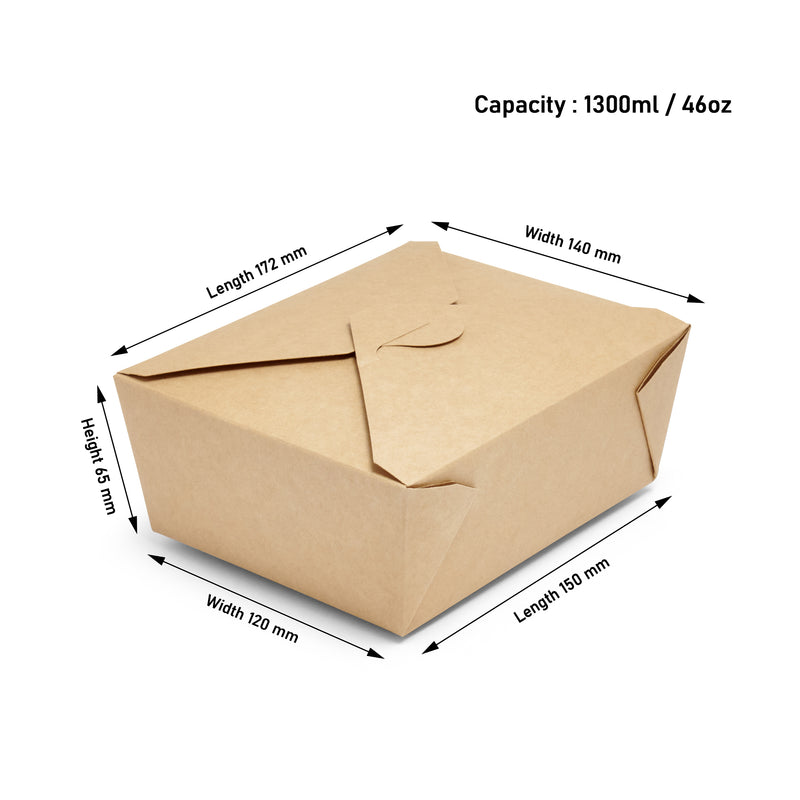 No.8 Leak Proof Kraft Deli Box - 300pk