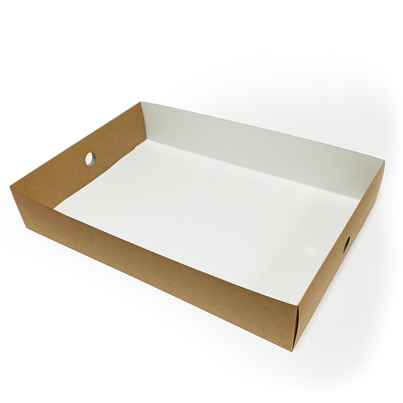 Large Kraft Platter Box Full Inserts - 50pk